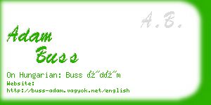 adam buss business card